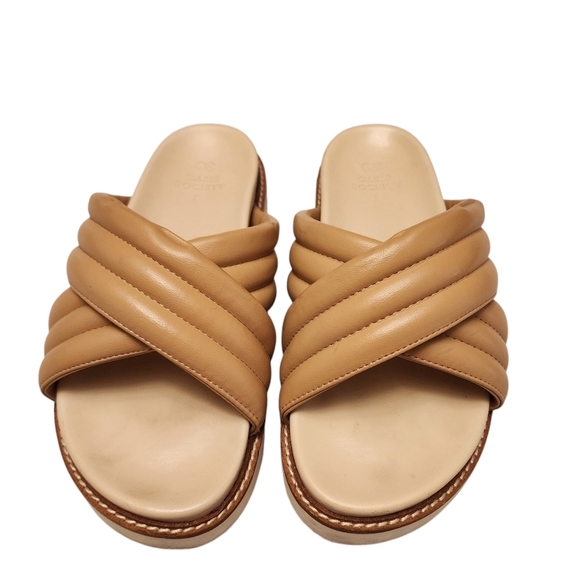 Oasis Society Grace Puff Strap Slide Sandals 9 - Picture 2 of 5